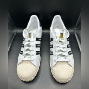 Adidas Men's Superstar 80s Human Made Size 13 (USED) Black White FY0728 OG Box
